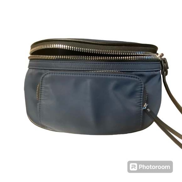 Christopher Kon crossbody ‘Fanny pack’ in rich navy blue shade with black detail - Picture 10 of 15